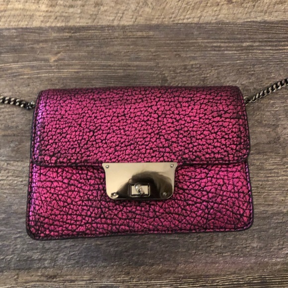 Milly Colette Hot Pink and black patterned Crossbody Bag - Picture 2 of 15